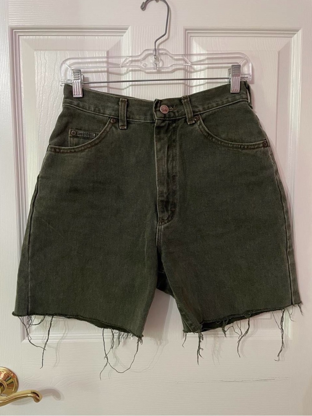 Lee Vintage Dark Green Denim Shorts